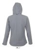 Női REPLAY kapucnis cipzáras softshell dzseki, SOL'S SO46802, Grey Melange-2XL