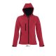 Női REPLAY kapucnis cipzáras softshell dzseki, SOL'S SO46802, Pepper Red-2XL