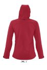 Női REPLAY kapucnis cipzáras softshell dzseki, SOL'S SO46802, Pepper Red-2XL