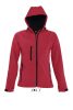 Női REPLAY kapucnis cipzáras softshell dzseki, SOL'S SO46802, Pepper Red-L