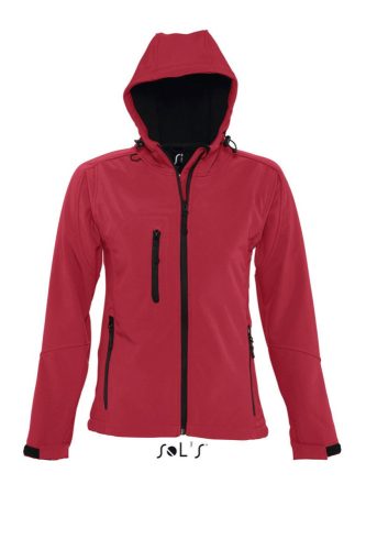 Női REPLAY kapucnis cipzáras softshell dzseki, SOL'S SO46802, Pepper Red-L