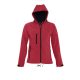 Női REPLAY kapucnis cipzáras softshell dzseki, SOL'S SO46802, Pepper Red-L