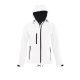 Női REPLAY kapucnis cipzáras softshell dzseki, SOL'S SO46802, White-XL