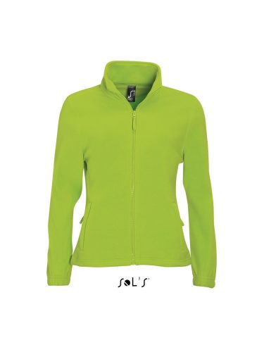 Női NORWAY cipzáras polár pulóver, SOL'S SO54500, Lime-2XL