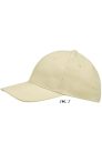 Uniszex vastag 6 paneles pamut baseball sapka, SOL'S SO88100, Beige-U