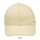 Uniszex vastag 6 paneles pamut baseball sapka, SOL'S SO88100, Beige-U