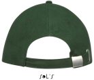 Uniszex vastag 6 paneles pamut baseball sapka, SOL'S SO88100, Bottle Green-U