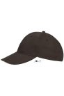 Uniszex vastag 6 paneles pamut baseball sapka, SOL'S SO88100, Chocolate/Beige-U