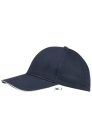 Uniszex vastag 6 paneles pamut baseball sapka, SOL'S SO88100, French Navy/White-U