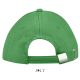 Uniszex vastag 6 paneles pamut baseball sapka, SOL'S SO88100, Kelly Green/White-U