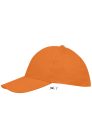 Uniszex vastag 6 paneles pamut baseball sapka, SOL'S SO88100, Orange-U