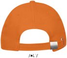 Uniszex vastag 6 paneles pamut baseball sapka, SOL'S SO88100, Orange-U