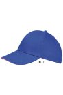 Uniszex vastag 6 paneles pamut baseball sapka, SOL'S SO88100, Royal Blue/Neon Coral-U