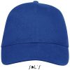 Uniszex vastag 6 paneles pamut baseball sapka, SOL'S SO88100, Royal Blue-U