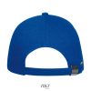 Uniszex vastag 6 paneles pamut baseball sapka, SOL'S SO88100, Royal Blue-U