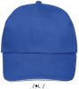 Uniszex vastag 6 paneles pamut baseball sapka, SOL'S SO88100, Royal Blue/White-U