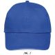 Uniszex vastag 6 paneles pamut baseball sapka, SOL'S SO88100, Royal Blue/White-U