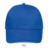 Uniszex vastag 6 paneles pamut baseball sapka, SOL'S SO88100, Royal Blue/White-U