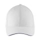 Uniszex vastag 6 paneles pamut baseball sapka, SOL'S SO88100, White/French Navy-U