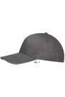 Uniszex tépőzáras 5 paneles pamut baseball sapka, SOL'S SO88110, Dark Grey/Light Grey-U