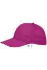 Uniszex tépőzáras 5 paneles pamut baseball sapka, SOL'S SO88110, Fuchsia-U