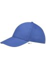 Uniszex tépőzáras 5 paneles pamut baseball sapka, SOL'S SO88110, Royal Blue-U