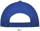 Uniszex tépőzáras 5 paneles pamut baseball sapka, SOL'S SO88110, Royal Blue/White-U