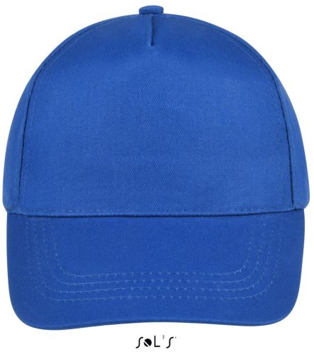 Uniszex 5 paneles tépőzáras pamut baseball sapka, SOL'S SO88119, Royal Blue-U