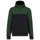 WK450 kétszínű három rétegű, kapucnis softshell dzseki Designed To Work, Black/Forest Green-S