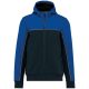 WK450 kétszínű három rétegű, kapucnis softshell dzseki Designed To Work, Navy/Royal Blue-M