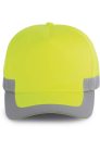 WKP123 5 paneles neonszínű baseballsapka Designed To Work, Fluorescent Yellow-U