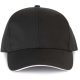 WKP145 hat paneles tépőzáras baseballsapka Designed To Work, Black/White-U