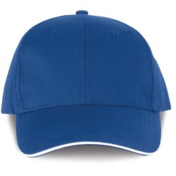   WKP145 hat paneles tépőzáras baseballsapka Designed To Work, Royal Blue/White-U