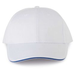   WKP145 hat paneles tépőzáras baseballsapka Designed To Work, White/Royal Blue-U