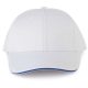 WKP145 hat paneles tépőzáras baseballsapka Designed To Work, White/Royal Blue-U